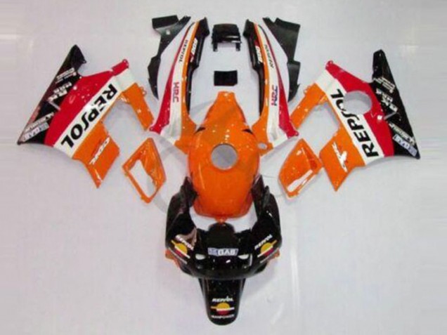 1991-1994 Honda CBR600 F2 Motorcycle Fairings - Orange White Red Glossy Black Repsol Canada