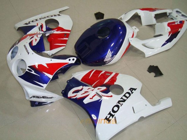 1990-1998 Honda CBR250RR MC22 Motorcycle Fairing - White Red Blue Canada