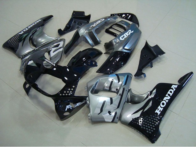 1996-1997 Honda CBR900RR 893 Motorcycle Fairings - Silver Glossy Black Canada