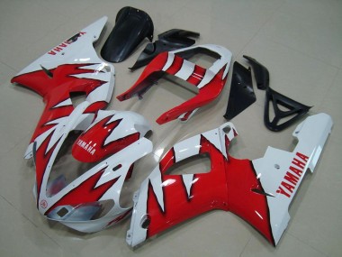 2000-2001 Yamaha YZF R1 Motorcycle Fairings - White Red Canada