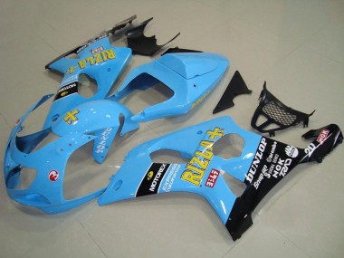 2000-2002 Suzuki GSXR 1000 Motorcycle Fairings - Light Blue Yellow Black Rizla Canada