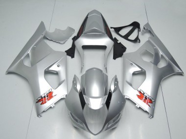 2003-2004 Suzuki GSXR 1000 Motorcycle Fairings - Silver Red OEM Style Canada