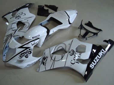 2003-2004 Suzuki GSXR 1000 Motorcycle Fairings - White Black Corona Canada