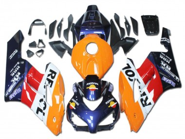 2004-2005 Honda CBR1000RR Motorcycle Fairings - Orange Red White Blue Repsol Canada