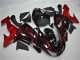 2006-2007 Kawasaki ZX10R Motorcycle Fairing - Glossy Black Red Flame Canada