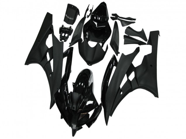 2006-2007 Yamaha YZF R6 Motorcycle Fairing - Glossy Black Matte Black Canada