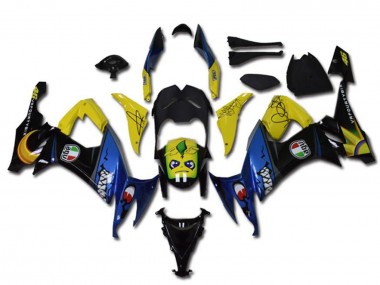 2008-2010 Kawasaki ZX10R Motorcycle Fairings - Yellow Black Blue Shark Canada