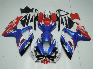 2009-2016 Suzuki GSXR 1000 Motorcycle Fairings - Blue Red White Piaa Motul Canada