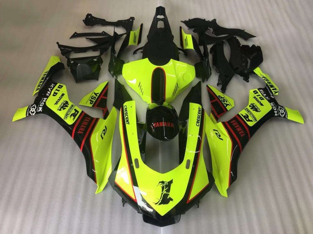 2015-2019 Yamaha YZF R1 Motorcycle Fairings - Yellow Red Black Motul YSP Canada