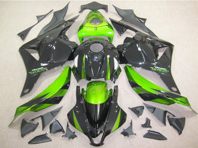 2009-2012 Honda CBR600RR Motorcycle Fairing - Green Glossy Black Canada