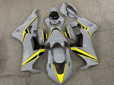 2017-2024 Honda CBR1000RR Motorcycle Fairings - Nardo Grey with Yellow Stripe Canada