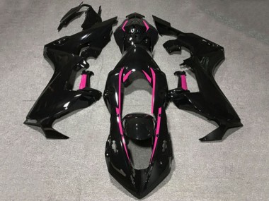 2017-2024 Honda CBR1000RR Motorcycle Fairings - Glossy Black Pink Lining Canada