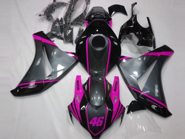 2008-2011 Honda CBR1000RR Motorcycle Fairings - Grey Pink Matte Black Motul 46 Canada