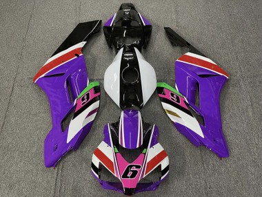 2004-2005 Honda CBR1000RR Motorcycle Fairings - Purple White Red Pink Glossy Black 6 Canada