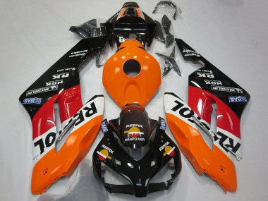 2004-2005 Honda CBR1000RR Motorcycle Fairing - Orange White Red Glossy Black Repsol Canada