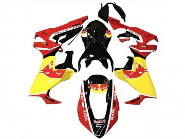 2017-2024 Honda CBR1000RR Motorcycle Fairings - Glossy Black Yellow Red Bull Canada