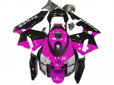 2003-2004 Honda CBR600RR Motorcycle Fairings - Hot Pink Glossy Black Power Canada