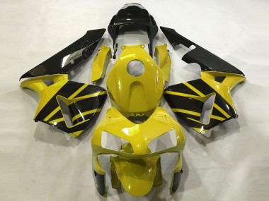 2003-2004 Honda CBR600RR Motorcycle Fairings - Mustard Yellow Glossy Black Canada