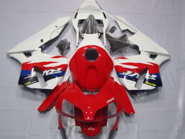 2003-2004 Honda CBR600RR Motorcycle Fairings - White Red Blue RVF Style Canada