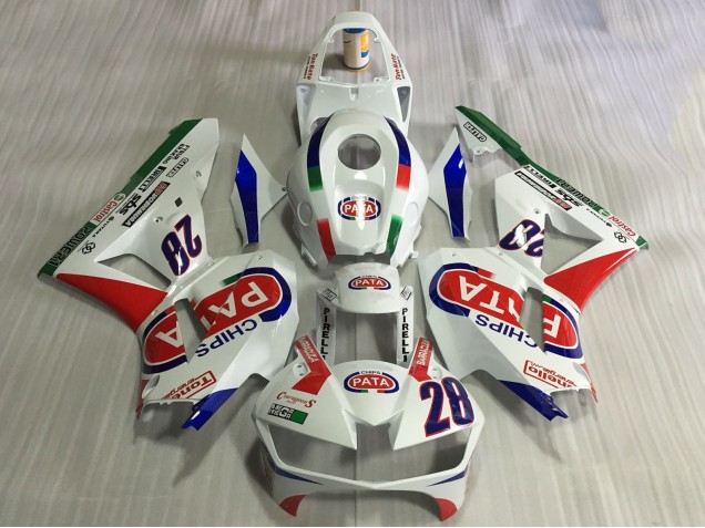2013-2026 Honda CBR600RR Motorcycle Fairings - White Red Blue Pata 28 Canada