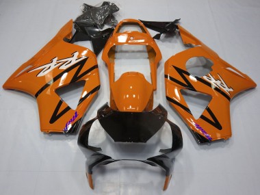 2002-2003 Honda CBR954RR Motorcycle Fairings - Dark Orange Glossy Black Canada