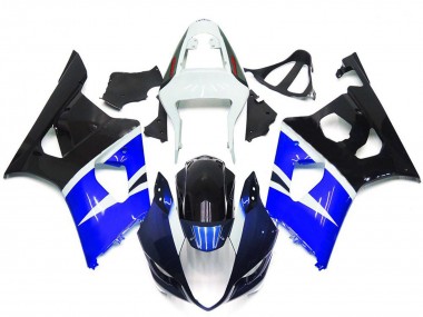 2003-2004 Suzuki GSXR 1000 Motorcycle Fairings - White Blue Glossy Black Canada