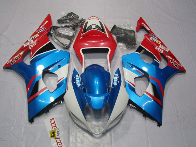 2003-2004 Suzuki GSXR 1000 Motorcycle Fairings - Red Blue White Canada