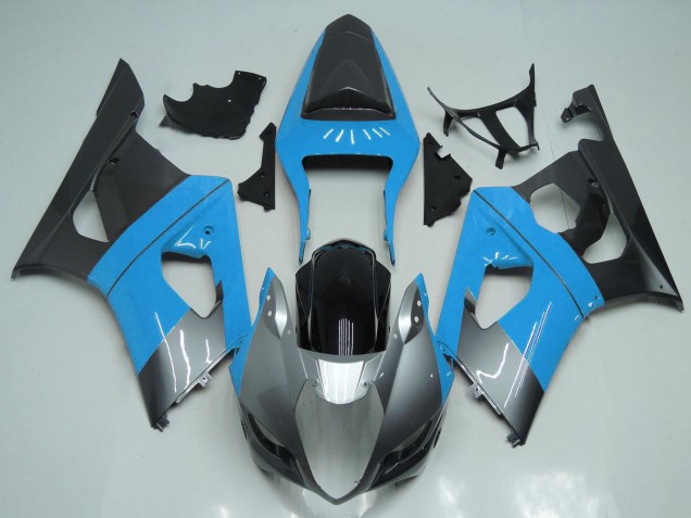 2003-2004 Suzuki GSXR 1000 Motorcycle Fairings - Light Blue Silver Black Canada