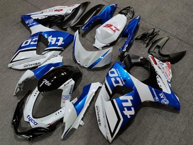 2009-2016 Suzuki GSXR 1000 Motorcycle Fairings - White Blue Black Tyco Canada