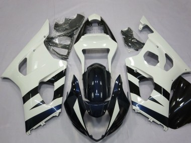 2003-2004 Suzuki GSXR 1000 Motorcycle Fairings - White Glossy Black Canada