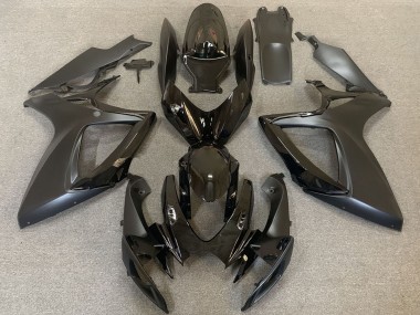 2006-2007 Suzuki GSXR 600 / GSXR 750 Motorcycle Fairings - Glossy Black Matte Black Canada