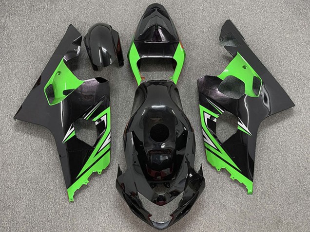 2004-2005 Suzuki GSXR 600 / GSXR 750 Motorcycle Fairings - Glossy Black Green Canada
