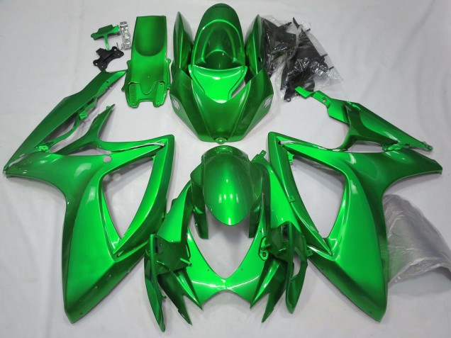 2006-2007 Suzuki GSXR 600 / GSXR 750 Motorcycle Fairings - Glossy Green Plain Canada
