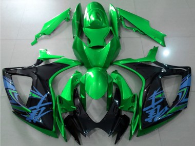 2006-2007 Suzuki GSXR 600 / GSXR 750 Motorcycle Fairings - Green Black Blue Canada
