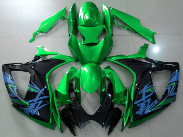 2006-2007 Suzuki GSXR 600 / GSXR 750 Motorcycle Fairings - Green Black Blue Canada