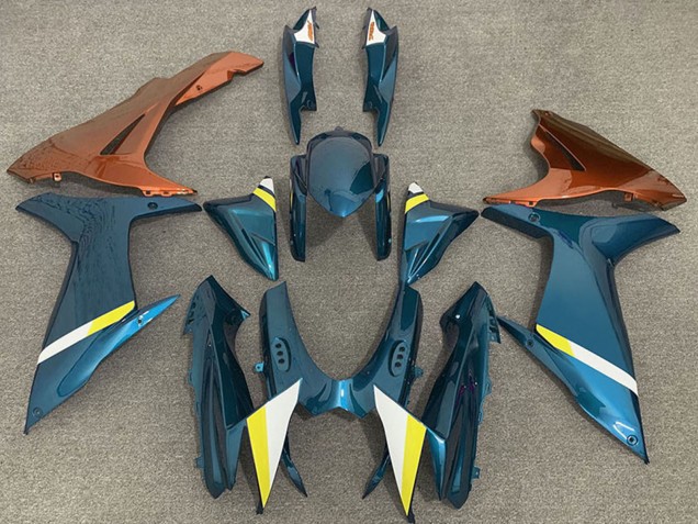 2011-2024 Suzuki GSXR 600 / GSXR 750 Motorcycle Fairings - Light Blue Orange White Yellow Canada