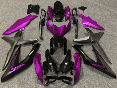 2008-2010 Suzuki GSXR 600 / GSXR 750 Motorcycle Fairings - Pink Glossy Black Matte Black Canada