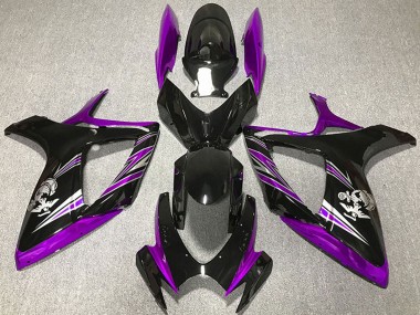 2006-2007 Suzuki GSXR 600 / GSXR 750 Motorcycle Fairing - Purple Glossy Black Canada