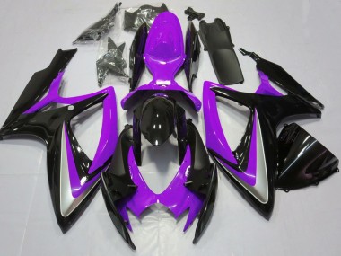 2006-2007 Suzuki GSXR 600 / GSXR 750 Motorcycle Fairings - Purple Glossy Black Canada