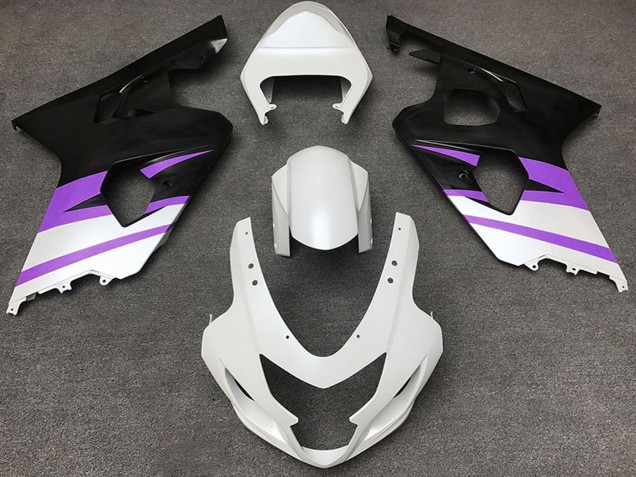 2004-2005 Suzuki GSXR 600 / GSXR 750 Motorcycle Fairings - White Purple Matte Black Canada