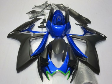 2006-2007 Suzuki GSXR 600 / GSXR 750 Motorcycle Fairings - Blue Matte Black Green OEM Style Canada
