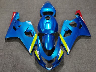 2004-2005 Suzuki GSXR 600 / GSXR 750 Motorcycle Fairings - Blue Yellow Red Canada