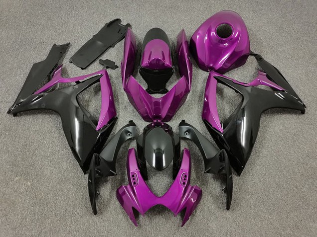 2006-2007 Suzuki GSXR 600 / GSXR 750 Motorcycle Fairings - Purple Black Canada