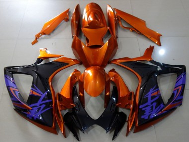 2006-2007 Suzuki GSXR 600 / GSXR 750 Motorcycle Fairings - Orange Glossy Black Blue Canada