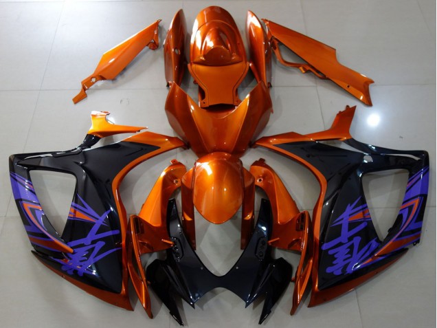 2006-2007 Suzuki GSXR 600 / GSXR 750 Motorcycle Fairings - Orange Glossy Black Blue Canada