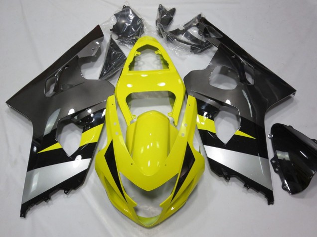 2004-2005 Suzuki GSXR 600 / GSXR 750 Motorcycle Fairings - Yellow Silver Grey Black Canada