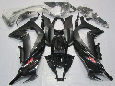 2011-2015 Kawasaki ZX10R Motorcycle Fairings - Glossy Black Matte Black Red Decal Canada