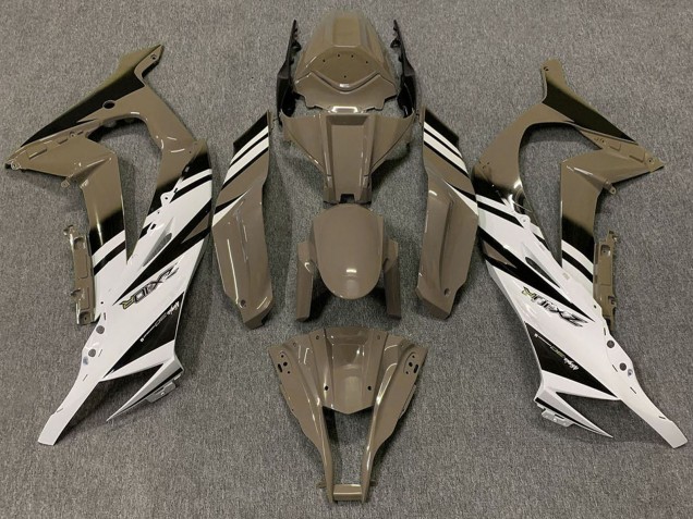 2011-2015 Kawasaki ZX10R Motorcycle Fairings - Brown White Black Canada