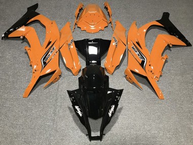 2011-2015 Kawasaki ZX10R Motorcycle Fairings - Orange Glossy Black Canada