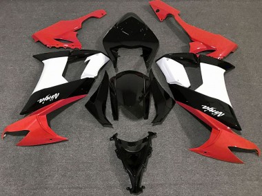 2008-2010 Kawasaki ZX10R Motorcycle Fairings - Glossy Red Black and White Canada